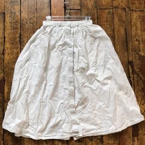 American Apparel white denim maxi skirt size S WITH POCKETS
